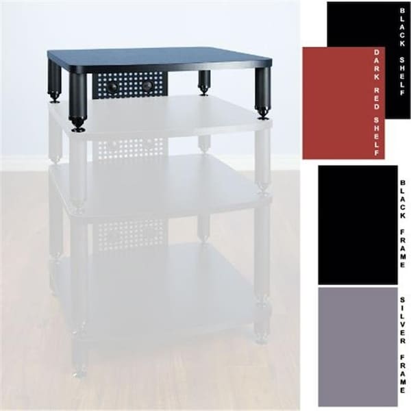 Vti Manufacturing VTI Manufacturing 34971 4 Silver Poles1 Dark Red Shelf Professional Amp Stand 34971 - main